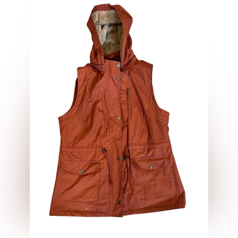 Love Tree Women's Rust Hooded Utility Vest